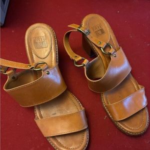 Frye leather sandals size 10